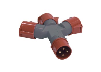 Адаптер трехлучевой ССИ-1013-214 3Р+РЕ 16А 380-415В IP44 IEK PAS32-016-4