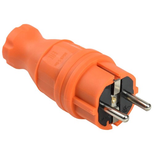 Вилка прямая ВБп3-1-0м IP44 ОМЕГА каучук оранжевая IEK PKR01-016-2-K09, купить в Минске по самой низкой цене