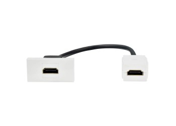 PRIMER РКМ-10-00-П Розетка HDMI M/M (1 модуль) белая IEK PR-KK40D-RH-0-1-K01