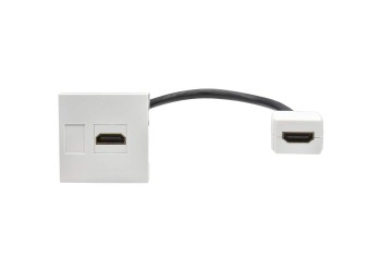 PRIMER РКМ-20-10-П Розетка мультимедийная HDMI M/M (2 модуля) белая IEK PR-KK40D-RH-0-2-K01