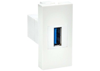 PRIMER РКЮ-10-00-П Розетка USB A 3.0 (1 модуль) белая IEK PR-KK40D-RU-0-1-A3-K01