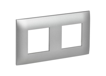 SKANDY Рамка 2-местная SK-F02S серебряный IEK SK-M22-K23