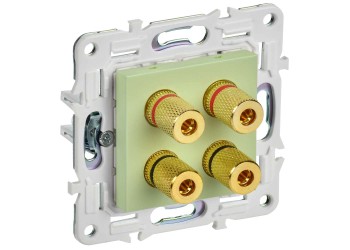 SKANDY Аудиорозетка 4-местная SK-A01G мятный IEK SK-S40-K06