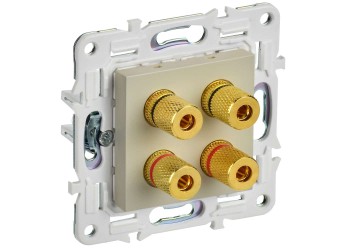 SKANDY Аудиорозетка 4-местная SK-A01B бежевый IEK SK-S40-K10