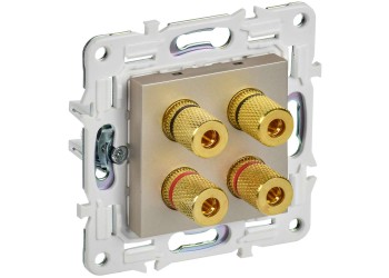 SKANDY Аудиорозетка 4-местная SK-A01Sh шампань IEK SK-S40-K37