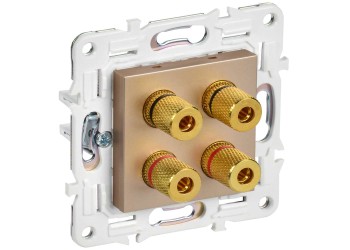 SKANDY Аудиорозетка 4-местная SK-A01Sa песочный IEK SK-S40-K98