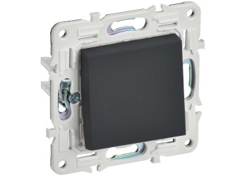 SKANDY Выключатель 1-клавишный проходной 10А SK-V02G графит IEK SK-V12-0-10-K53