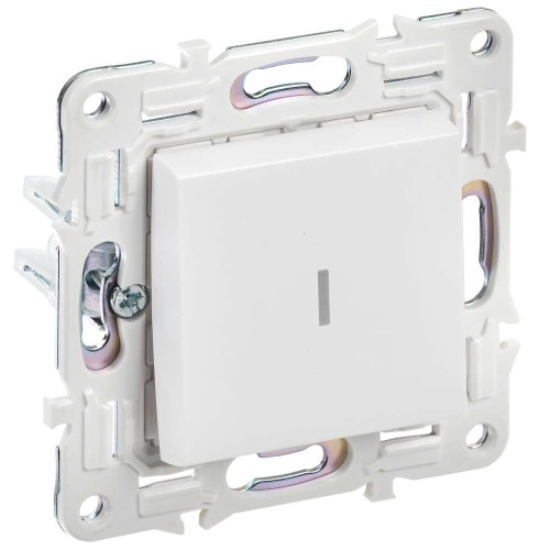 SKANDY Выключатель 1-клавишный проходной с индикацией 10А SK-V08W арктический белый IEK SK-V12-1-10-K01, купить в Минске по самой низкой цене