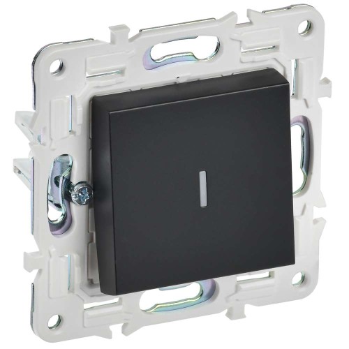 SKANDY Выключатель 1-клавишный проходной с индикацией 10А SK-V08Bl черный IEK SK-V12-1-10-K02, купить в Минске по самой низкой цене