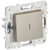 SKANDY Выключатель 1-клавишный проходной с индикацией 10А SK-V08Sh шампань IEK SK-V12-1-10-K37, купить в Минске по самой низкой цене
