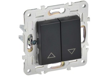 SKANDY Выключатель жалюзи 10А SK-V12Bl черный IEK SK-V15-0-10-K02