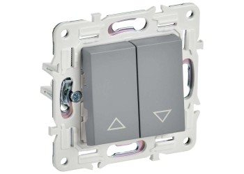 SKANDY Выключатель жалюзи 10А SK-V12Gr серый IEK SK-V15-0-10-K03