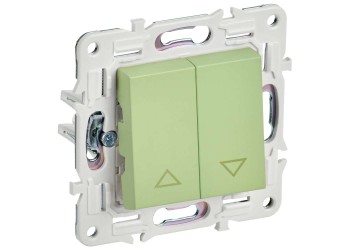SKANDY Выключатель жалюзи 10А SK-V12G мятный IEK SK-V15-0-10-K06