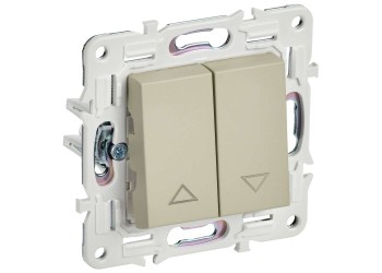 SKANDY Выключатель жалюзи 10А SK-V12B бежевый IEK SK-V15-0-10-K10