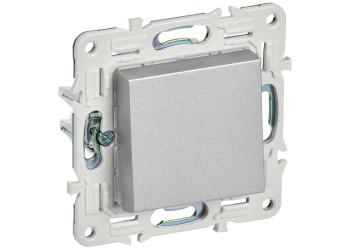 SKANDY Выключатель 1-клавишный кнопочный 10А SK-V14S серебряный IEK SK-V17-0-10-K23