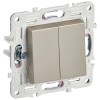 SKANDY Выключатель 2-клавишный 10А SK-V04Sh шампань IEK SK-V20-0-10-K37, купить в Минске по самой низкой цене
