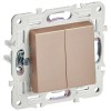 SKANDY Выключатель 2-клавишный 10А SK-V04Sa песочный IEK SK-V20-0-10-K98, купить в Минске по самой низкой цене