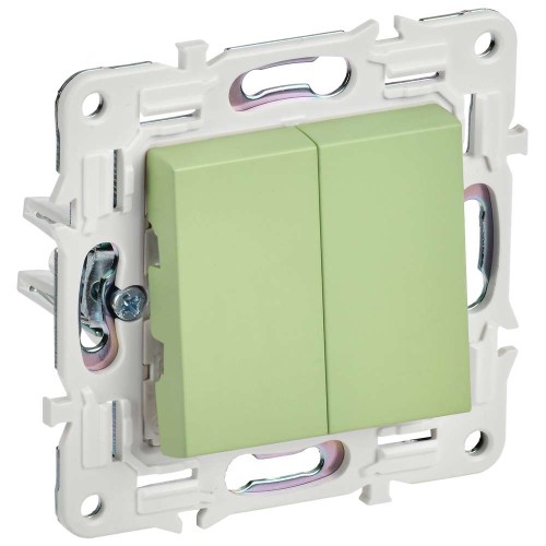 SKANDY Выключатель 2-клавишный проходной 10А SK-V05G мятный IEK SK-V22-0-10-K06, купить в Минске по самой низкой цене