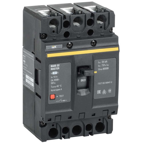 Выключатель автоматический ВА88-32 3Р 50А 25кА MASTER IEK SVA10-3-0050-02, купить в Минске по самой низкой цене