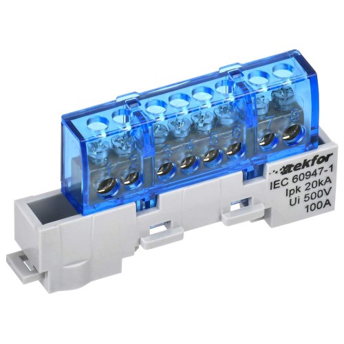 TEKFOR Шина N "ноль" изолированная на универсальном держателе 6х9-8-С IEK TF-NN10-08-KL-K07, купить в Минске по самой низкой цене