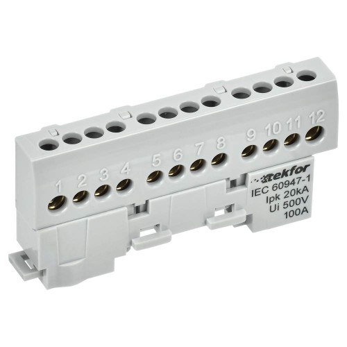 TEKFOR Шина L "фаза" изолированная на универсальном держателе 6х9-10-Ср IEK TF-NN10-10-KL-K03, купить в Минске по самой низкой цене