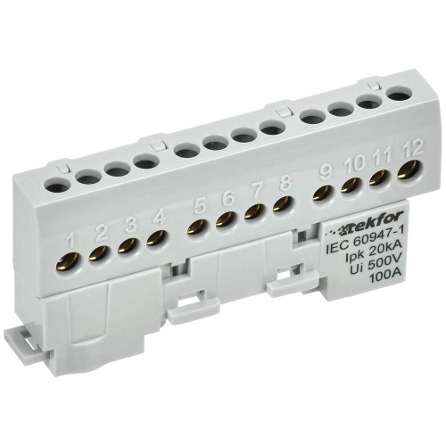 TEKFOR Шина L "фаза" изолированная на универсальном держателе 6х9-12-Ср IEK TF-NN10-12-KL-K03, купить в Минске по самой низкой цене