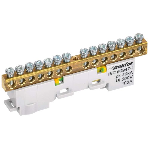 TEKFOR Шина PE "земля" неизолированная на универсальном держателе 6х9-14-Ж IEK TF-NN10-14-DL-K05, купить в Минске по самой низкой цене