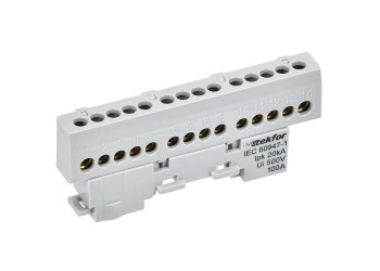 TEKFOR Шина L "фаза" изолированная на универсальном держателе 6х9-14-Ср IEK TF-NN10-14-KL-K03