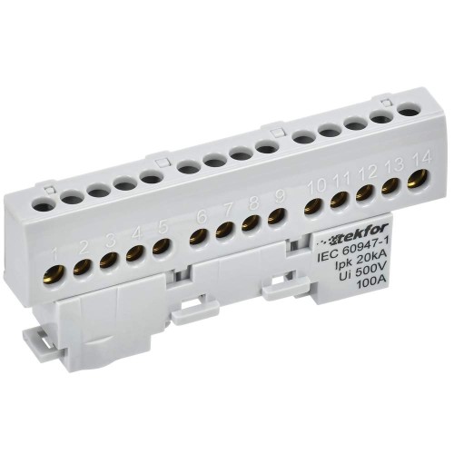 TEKFOR Шина L "фаза" изолированная на универсальном держателе 6х9-14-Ср IEK TF-NN10-14-KL-K03, купить в Минске по самой низкой цене