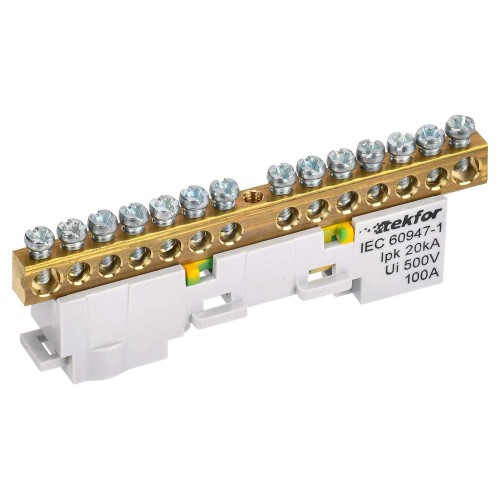 TEKFOR Шина PE "земля" неизолированная на универсальном держателе 6х9-16-Ж IEK TF-NN10-16-DL-K05, купить в Минске по самой низкой цене