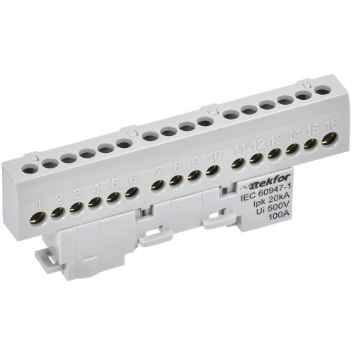 TEKFOR Шина L "фаза" изолированная на универсальном держателе 6х9-16-Ср IEK TF-NN10-16-KL-K03, купить в Минске по самой низкой цене