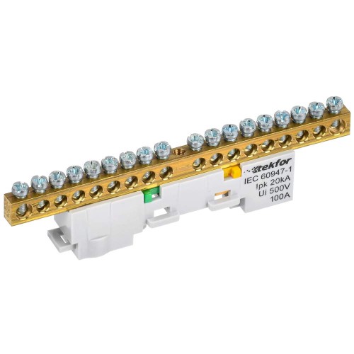 TEKFOR Шина PE "земля" неизолированная на универсальном держателе 6х9-18-Ж IEK TF-NN10-18-DL-K05, купить в Минске по самой низкой цене