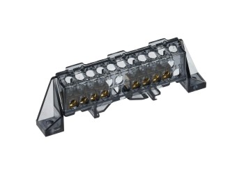 TEKFOR Шина N "ноль" в комбинированном DIN-изоляторе "Стойка" 6х9-(4+4)-Ч IEK TF-NN10-44-DP-K02