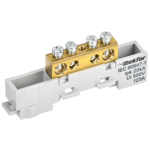 TEKFOR Шина L "фаза" неизолированная на универсальном держателе 8х12-4-Ср IEK TF-NN20-04-DL-K03, купить в Минске по самой низкой цене