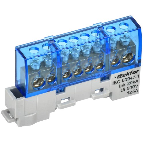 TEKFOR Шина N "ноль" изолированная на универсальном держателе 8х12-8-С IEK TF-NN20-08-KL-K07, купить в Минске по самой низкой цене