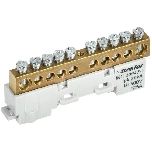 TEKFOR Шина L "фаза" неизолированная на универсальном держателе 8х12-10-Ср IEK TF-NN20-10-DL-K03, купить в Минске по самой низкой цене