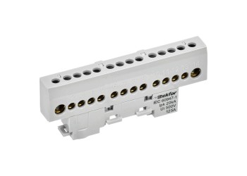 TEKFOR Шина L "фаза" изолированная на универсальном держателе 8х12-12-Ср IEK TF-NN20-12-KL-K03