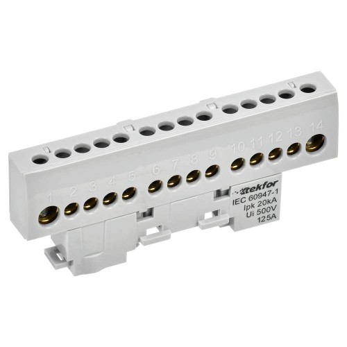 TEKFOR Шина L "фаза" изолированная на универсальном держателе 8х12-12-Ср IEK TF-NN20-12-KL-K03, купить в Минске по самой низкой цене