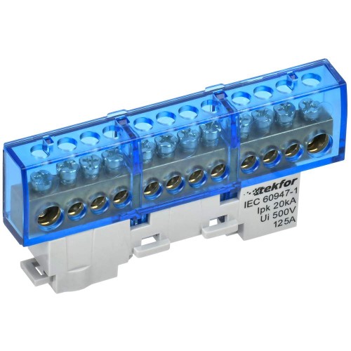 TEKFOR Шина N "ноль" изолированная на универсальном держателе 8х12-12-С IEK TF-NN20-12-KL-K07, купить в Минске по самой низкой цене