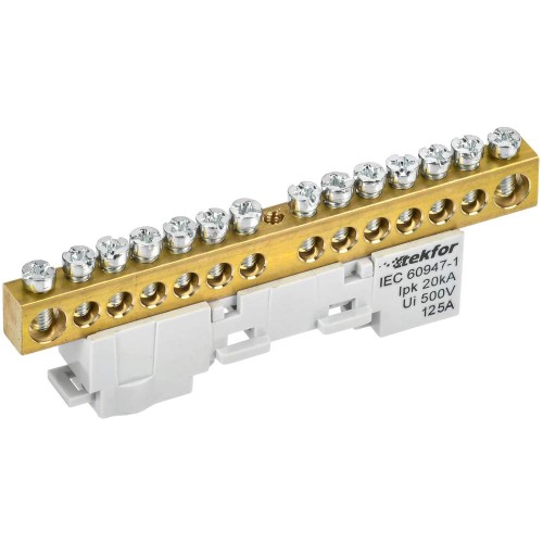 TEKFOR Шина L "фаза" неизолированная на универсальном держателе 8х12-14-Ср IEK TF-NN20-14-DL-K03, купить в Минске по самой низкой цене