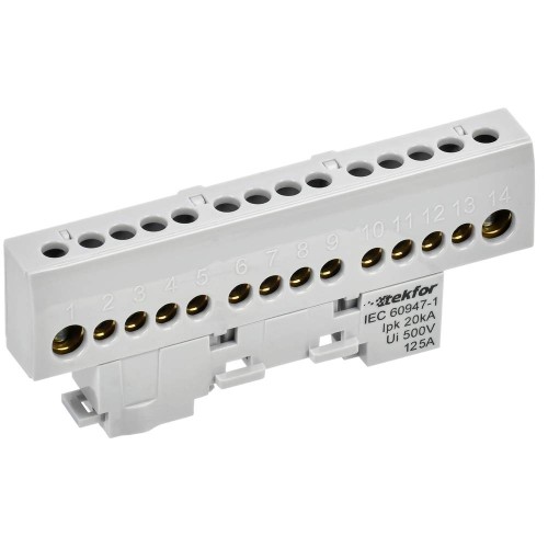 TEKFOR Шина L "фаза" изолированная на универсальном держателе 8х12-14-Ср IEK TF-NN20-14-KL-K03, купить в Минске по самой низкой цене