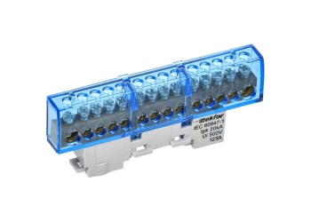 TEKFOR Шина N "ноль" изолированная на универсальном держателе 8х12-14-С IEK TF-NN20-14-KL-K07