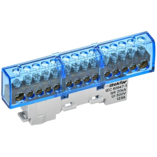 TEKFOR Шина N "ноль" изолированная на универсальном держателе 8х12-14-С IEK TF-NN20-14-KL-K07, купить в Минске по самой низкой цене