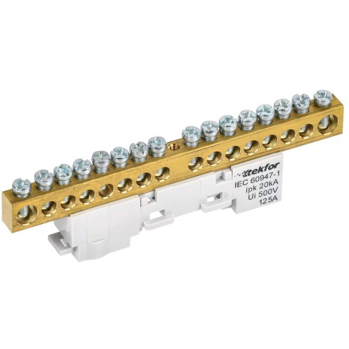 TEKFOR Шина L "фаза" неизолированная на универсальном держателе 8х12-16-Ср IEK TF-NN20-16-DL-K03, купить в Минске по самой низкой цене