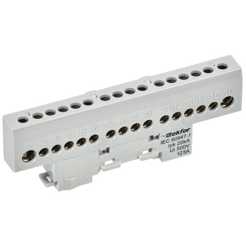 TEKFOR Шина L "фаза" изолированная на универсальном держателе 8х12-16-Ср IEK TF-NN20-16-KL-K03, купить в Минске по самой низкой цене