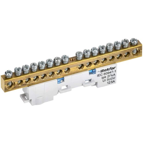 TEKFOR Шина N "ноль" изолированная на универсальном держателе 8х12-16-С IEK TF-NN20-16-KL-K07, купить в Минске по самой низкой цене