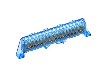 TEKFOR Шина N "ноль" в комбинированном DIN-изоляторе "Стойка" 8х12-17-С IEK TF-NN20-17-DP-K07