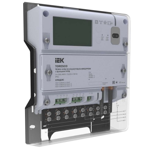 TORESCO Счетчик электрической энергии TE301 0,5S/0,5-5(10)T-NLCU-ORS2FPGW с функцией УСПД IEK TR-TE301-010T-5-URS2FPGW, купить в Минске по самой низкой цене