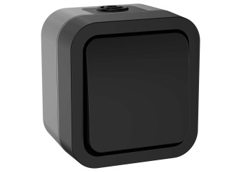 TORS Переключатель одноклавишный 10А IP55 TS101 графит IEK TS-V10-0-10-55-K53