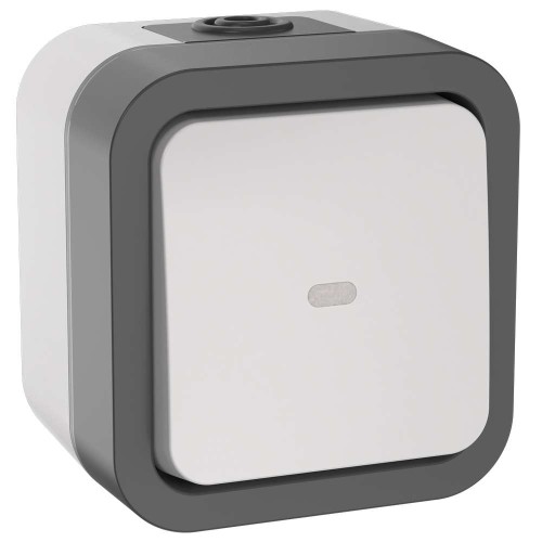 TORS Переключатель одноклавишный с индикацией 10А IP55 TS202 серо-белый IEK TS-V10-1-10-55-K41, купить в Минске по самой низкой цене